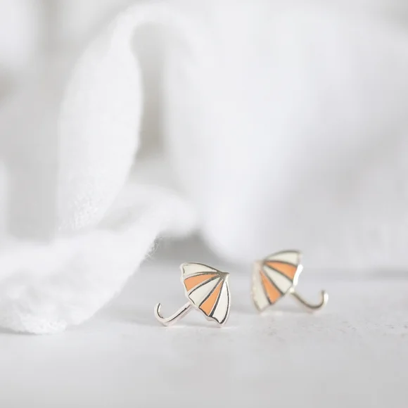 Mini Umbrella Studs (S925) - Only 1 left! - Picture 3 of 7